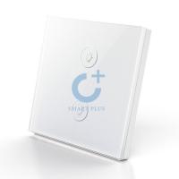 智能觸控平面鋼化玻璃式二位開關面板_百仕誠